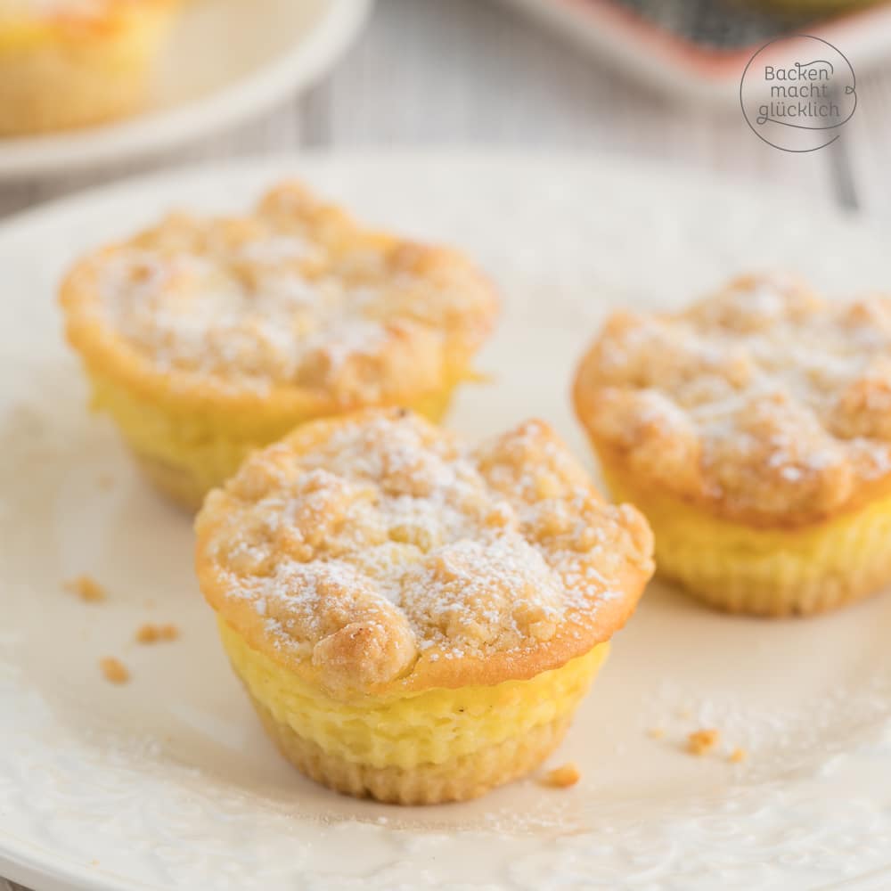 Käsekuchen-Muffins mit Streuseln | Backen macht glücklich