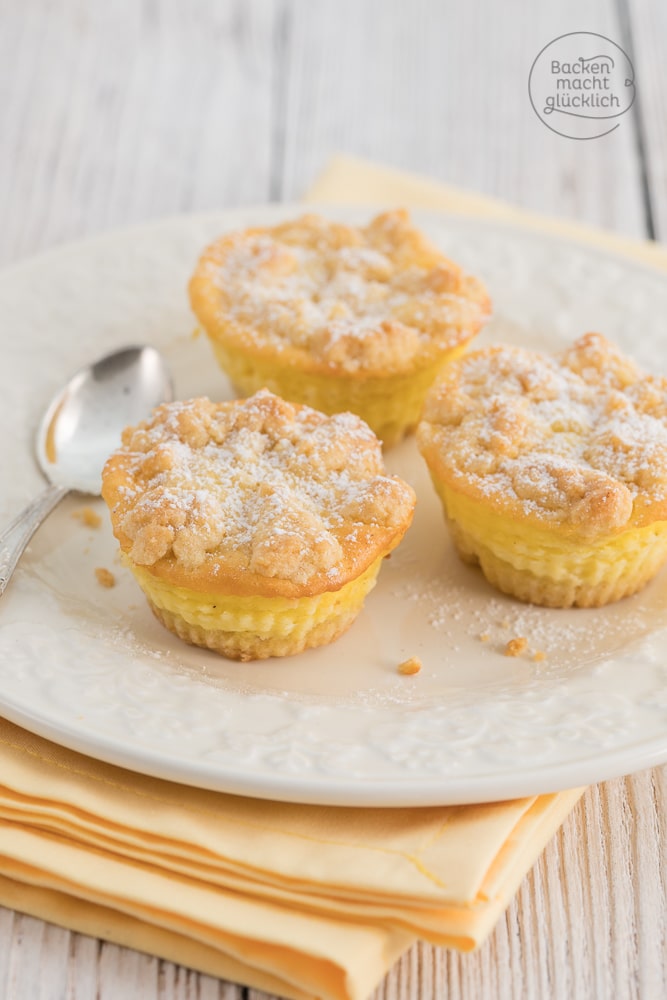 Kaesekuchen-Muffins mit Streuseln