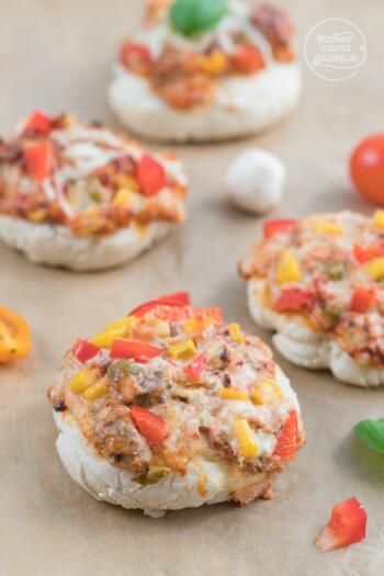 Pizzabrötchen vegetarischer Belag