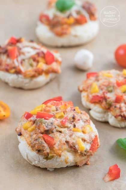 Pizzabrötchen vegetarischer Belag