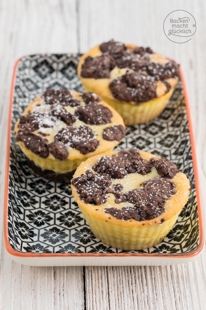 Käsekuchen-Muffins mit Streuseln | Backen macht glücklich