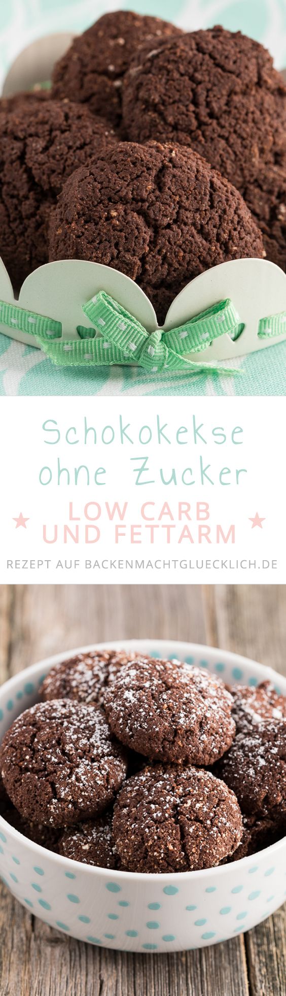 Fettarme, kohlenhydratarme Schokoladenkekse ohne Zucker klingen wie ein Widerspruch in sich. Aber diese Low Carb Schokokekse sind genau das. Darüber hinaus schmecken die zuckerfreien Kekse auch noch richtig lecker.