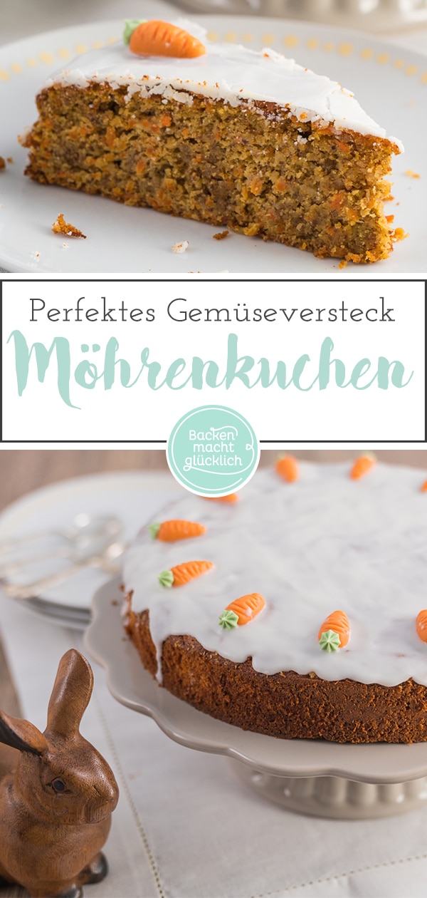 Ein saftiger Möhrenkuchen gehört einfach zum Osterfest! Diesen köstlichen Karottenkuchen ohne Mehl liebt die ganze Familie!