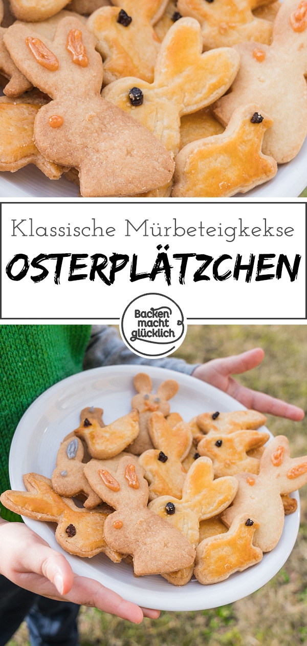 Tolles Rezept für Osterhasen-Kekse, das sich wunderbar für Kinder eignet. Mit diesem einfachen Mürbeteig macht Hasen-Backen Spaß!