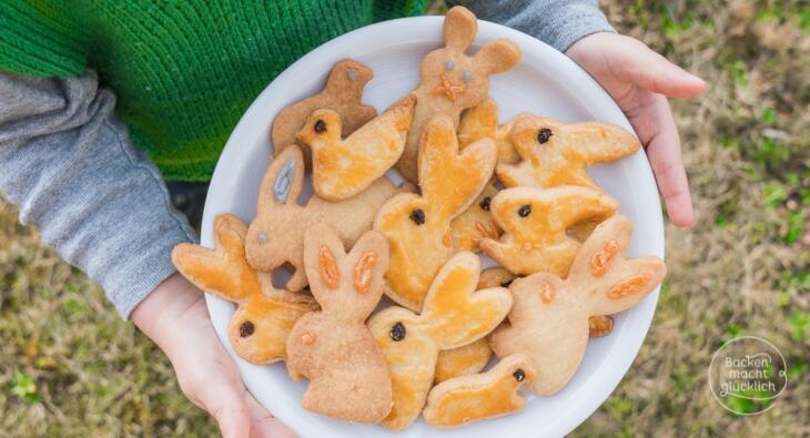 Klassische Osterhasen-Plätzchen aus Mürbeteig | Backen macht glücklich