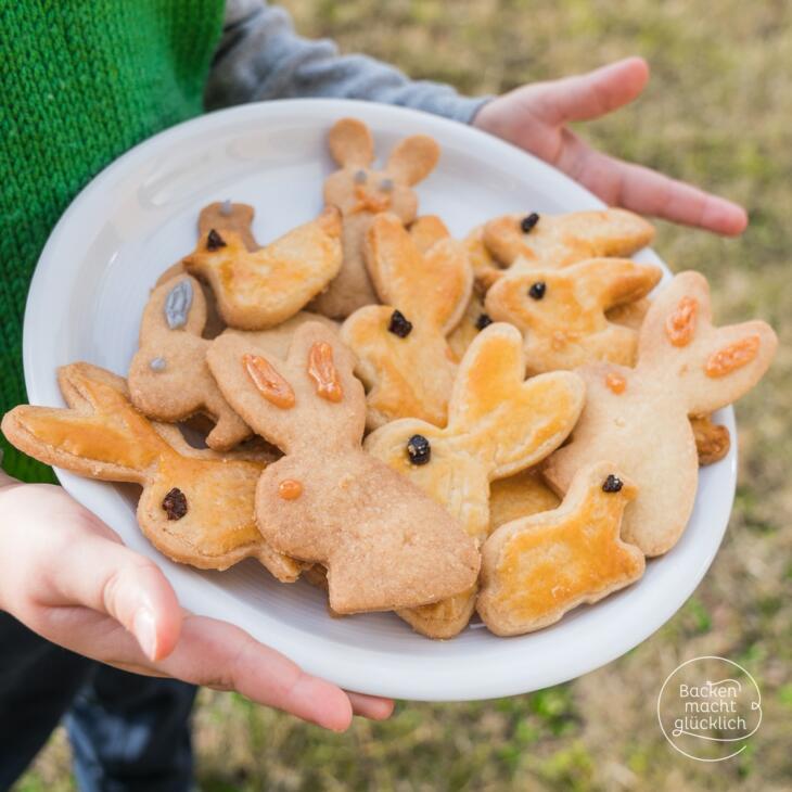 Klassische Osterhasen-Plätzchen aus Mürbeteig | Backen macht glücklich