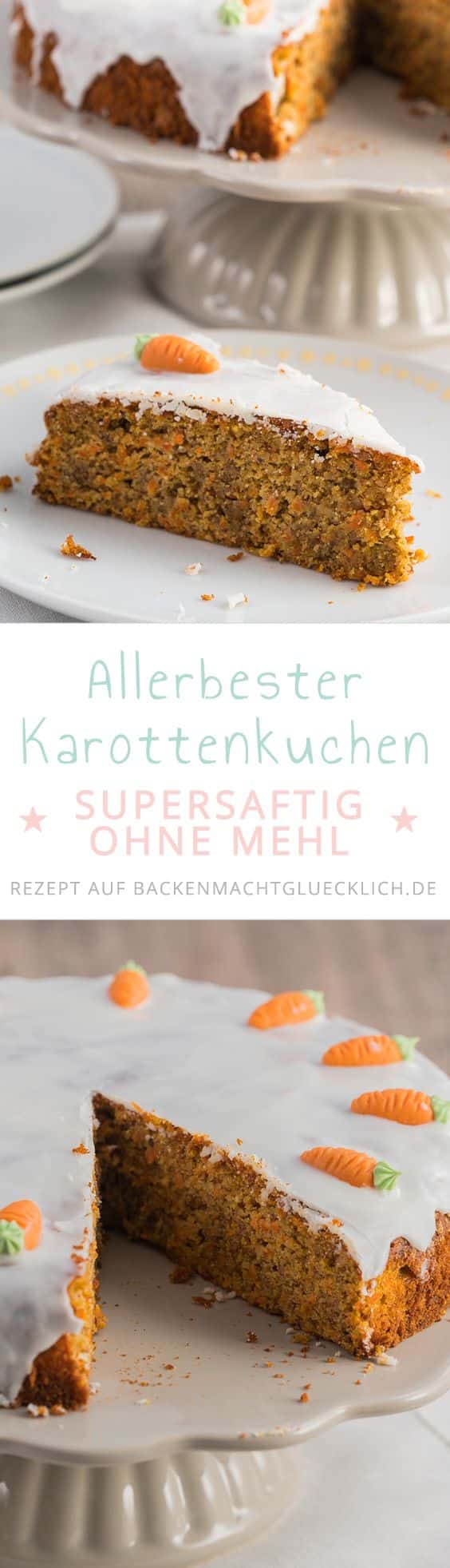 Ein saftiger Möhrenkuchen gehört einfach zum Osterfest! Diesen köstlichen Karottenkuchen ohne Mehl liebt die ganze Familie!