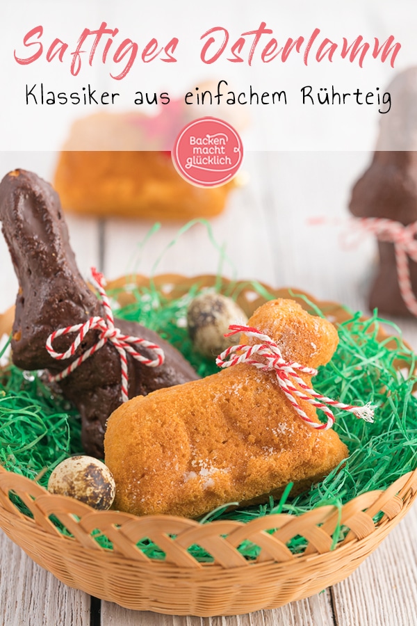 Putzige Osterlämmchen und Hasen aus saftigem Rührteig sind eine schöne Tradition. Dieses Osterlamm ist zum Anbeißen u0026 perfekt fürs Backen mit Kindern.