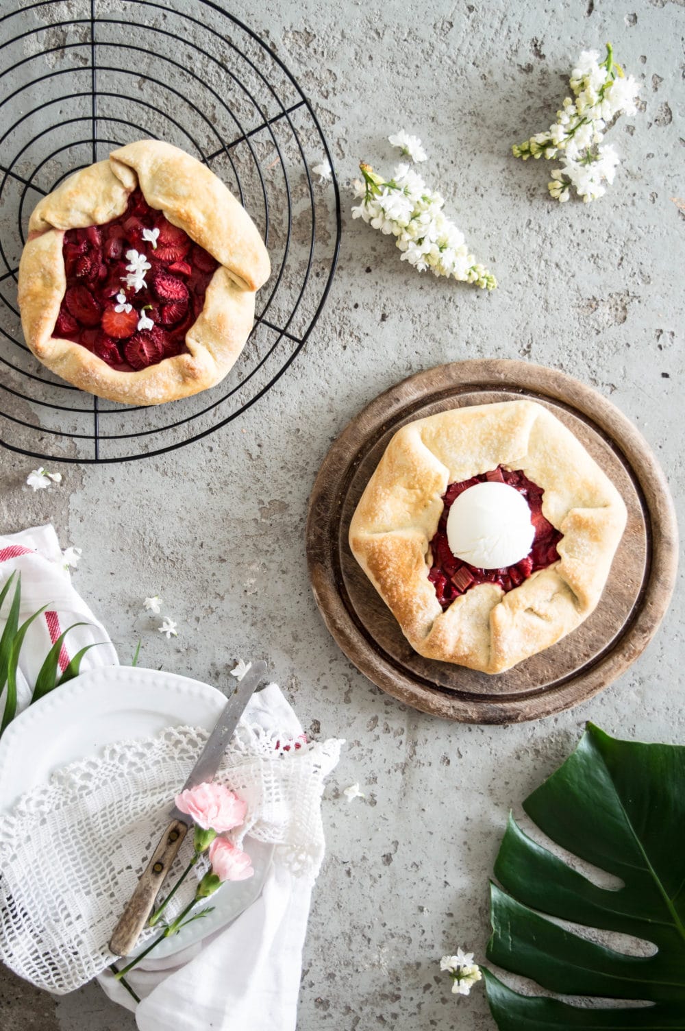 Galette mit Erdbeeren