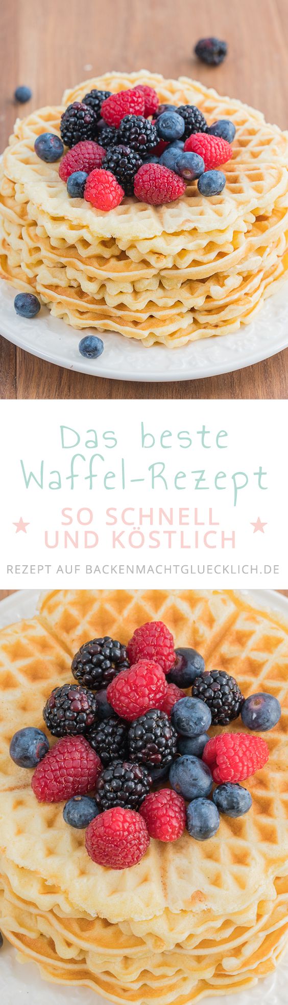 Dieses einfache Waffelrezept ist ein absoluter Klassiker. Das Grundrezept für Waffelteig gefällt der ganzen Familie - und lässt sich toll variieren!