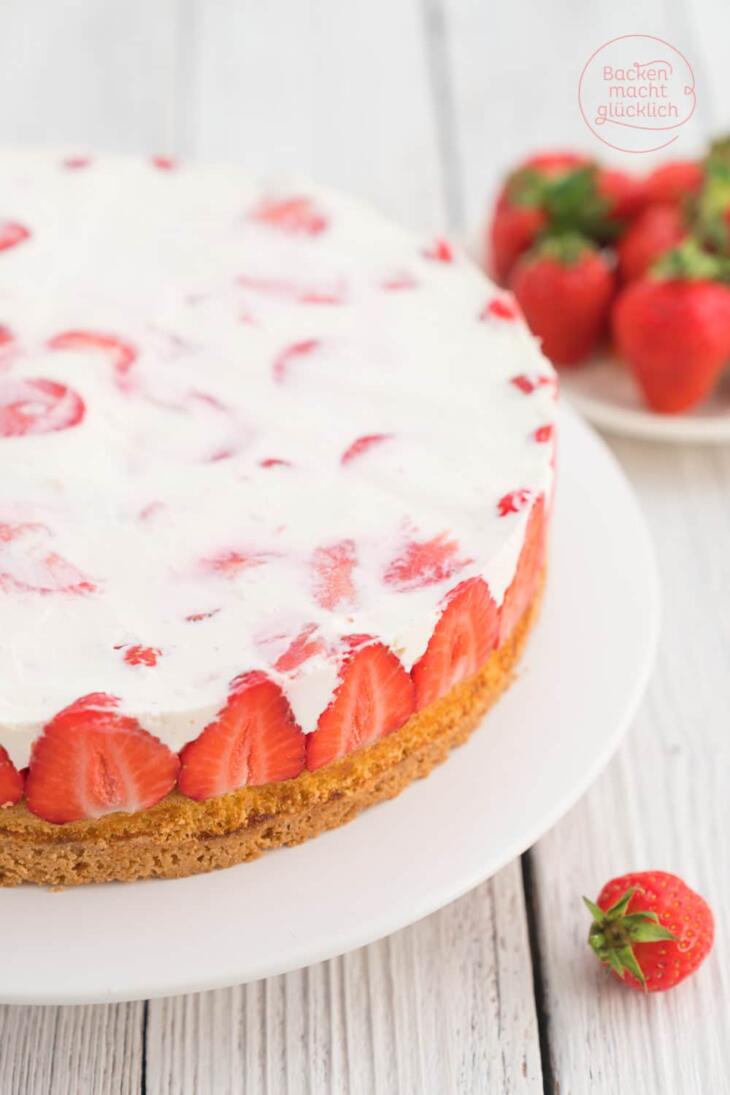 Erdbeer-Sahne-Torte | Backen macht glücklich