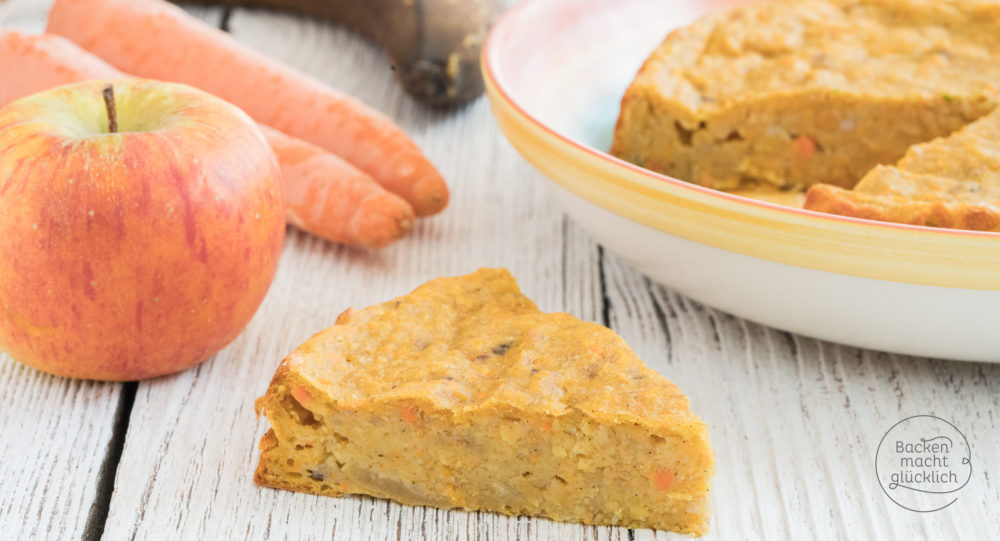 Apfel-Möhren-Kuchen ohne Zucker | Backen macht glücklich