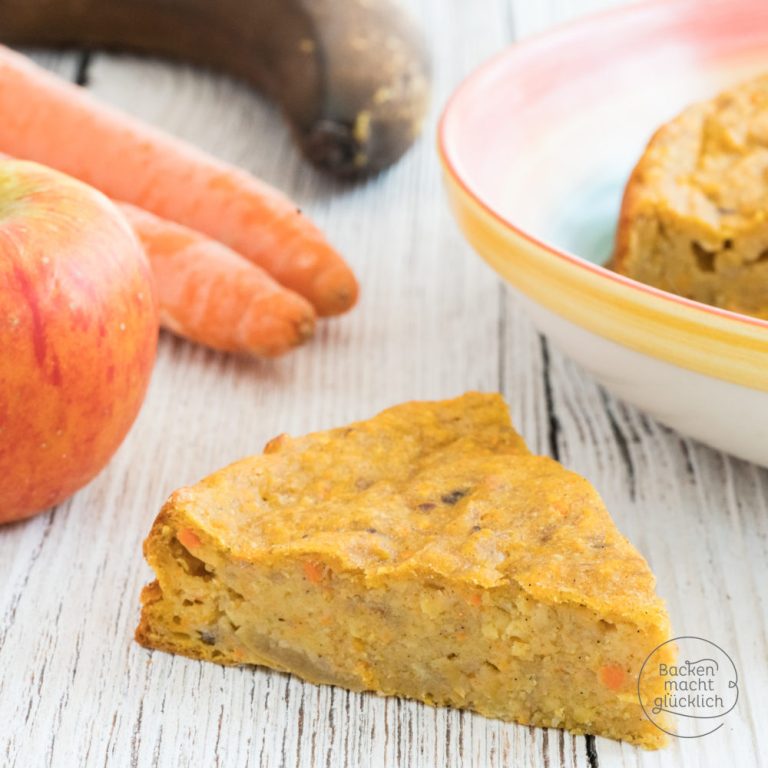 Gesunder Apfel-Möhren-Kuchen ohne Zucker