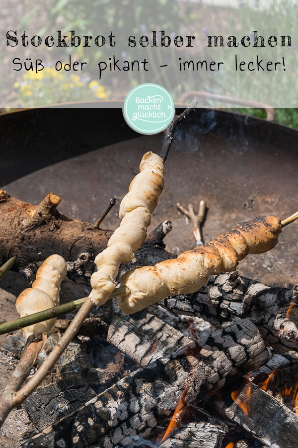 Ein kleines Lagerfeuer, selbstgemachtes Stockbrot und dazu ein würziger Dip: Fertig ist die perfekte Sommer-Beschäftigung (nicht nur) für Kinder. Vom Stockbrot-Backen kann unser Kleiner kaum genug bekommen. Und ich darf mich mit immer neuen Teig-Varianten für das Stockbrot austoben – von süß bis pikant, von würzig bis fruchtig.