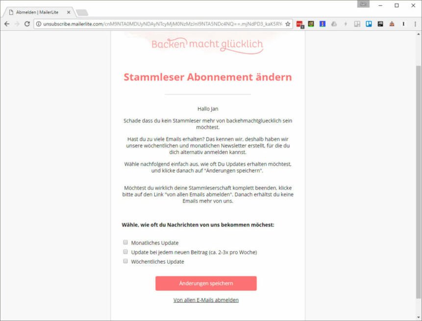 Newsletter-Abmeldung-Bestätigung