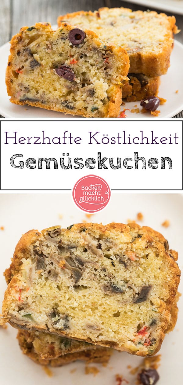 Dieser Antipasti-Kuchen aus der Kastenform ist ein köstlicher Gemüsecake aus Rührteig - perfekt für Partys & Buffets