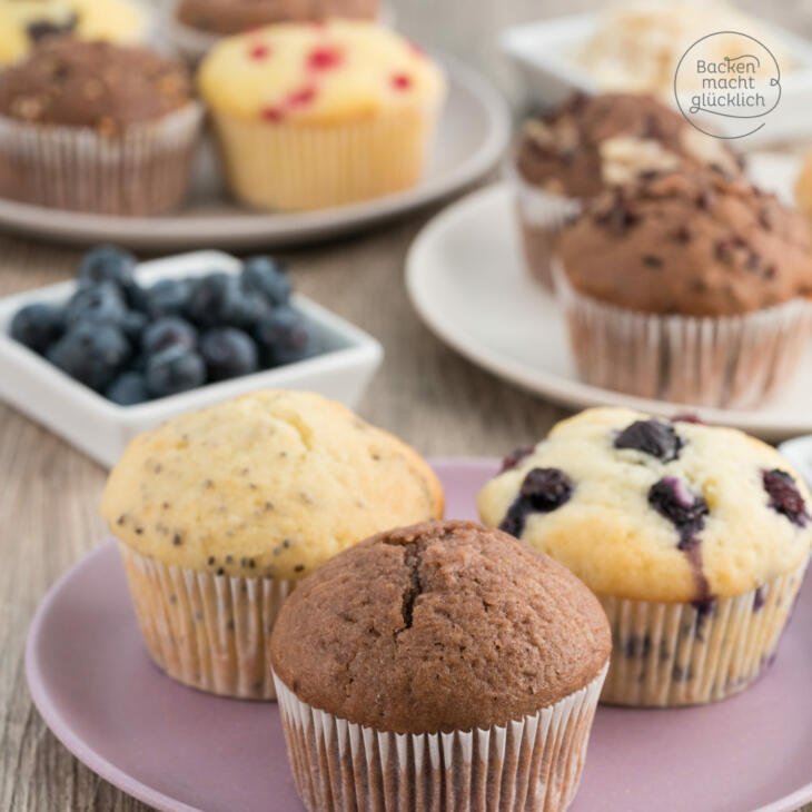 Muffins Grundrezept mit Tipps | Backen macht glücklich