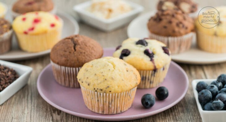 Muffins Grundrezept mit Tipps | Backen macht glücklich