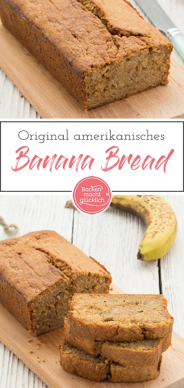 Lust auf köstliches Banana Bread wie aus den USA? Dieses saftige Bananenbrot ist die beste Verwertung für reife Bananen. Genuss für Groß und Klein!