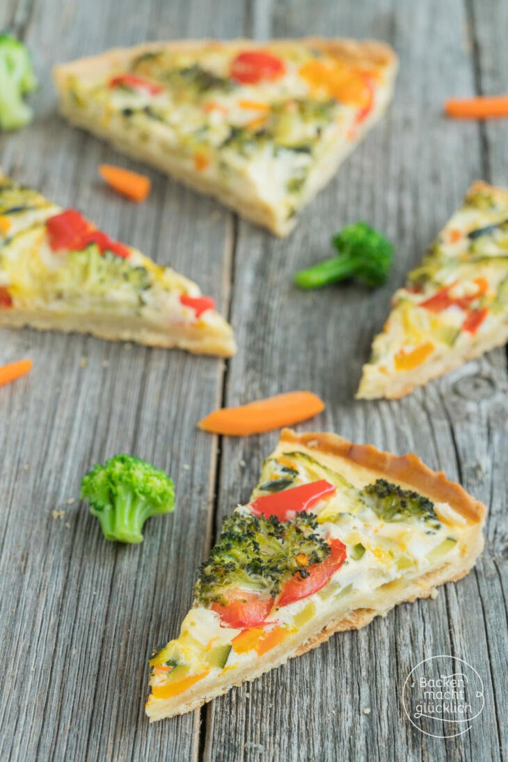 Vegetarische Gemüse-Quiche | Backen macht glücklich