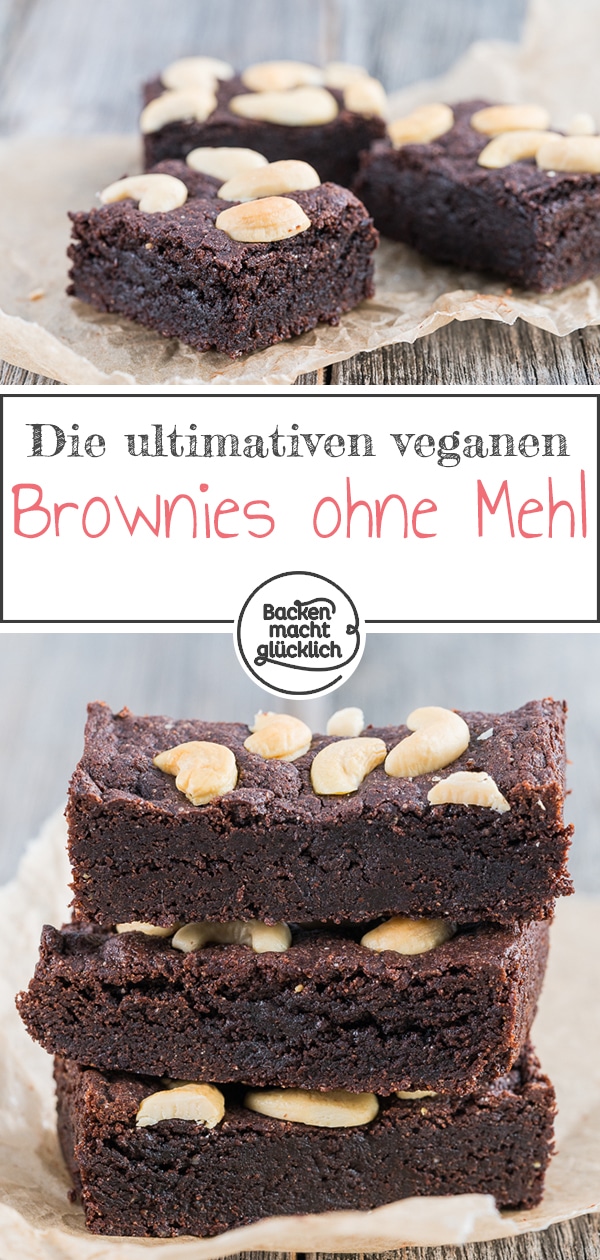 Supersaftig & superschokoladig: Diese genialen veganen Brownies ohne Butter, Ei, Milch, Mehl sind auch noch glutenfrei.