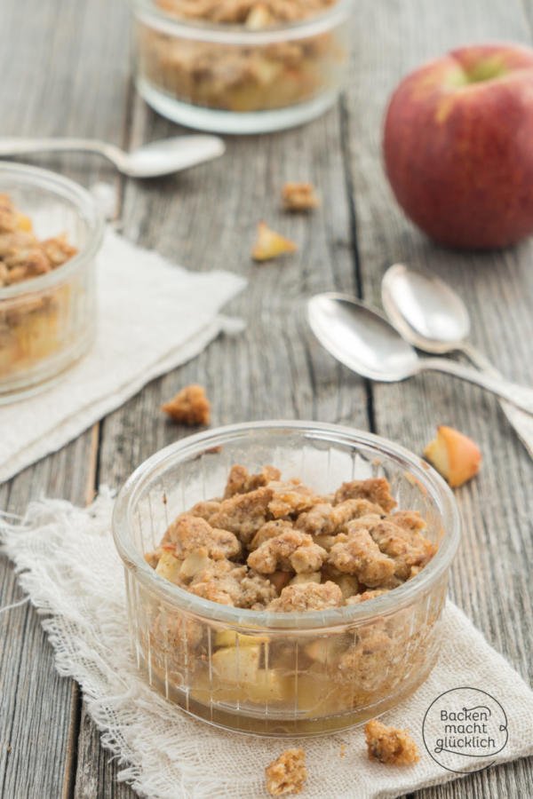 Apfel-Crumble: einfach &amp; schnell | Backen macht glücklich