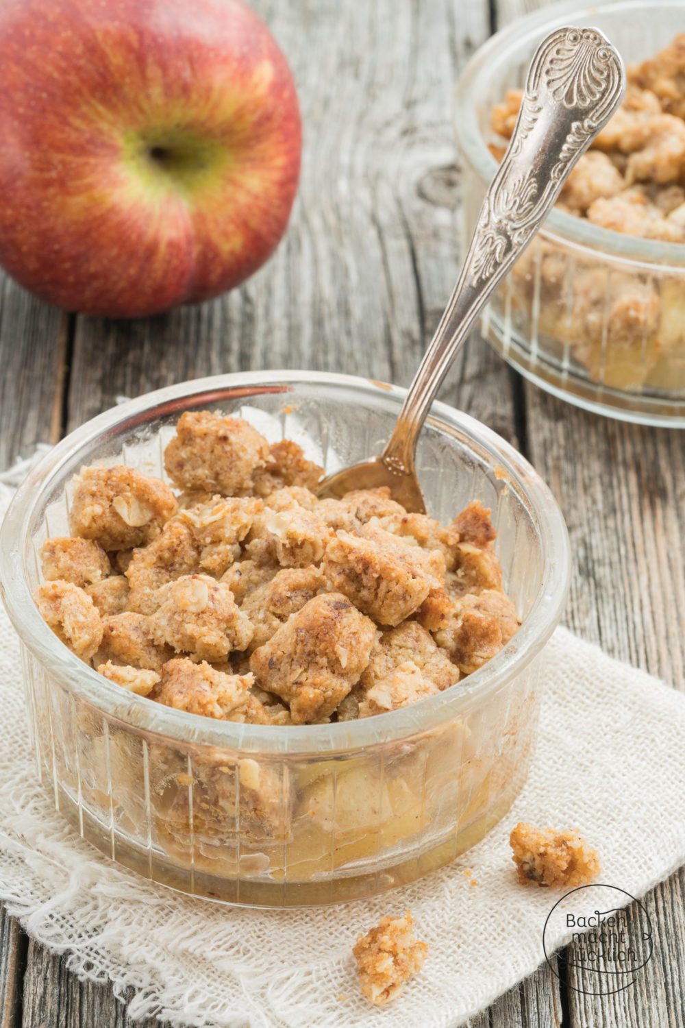 Apple Crumble mit Haferflocken