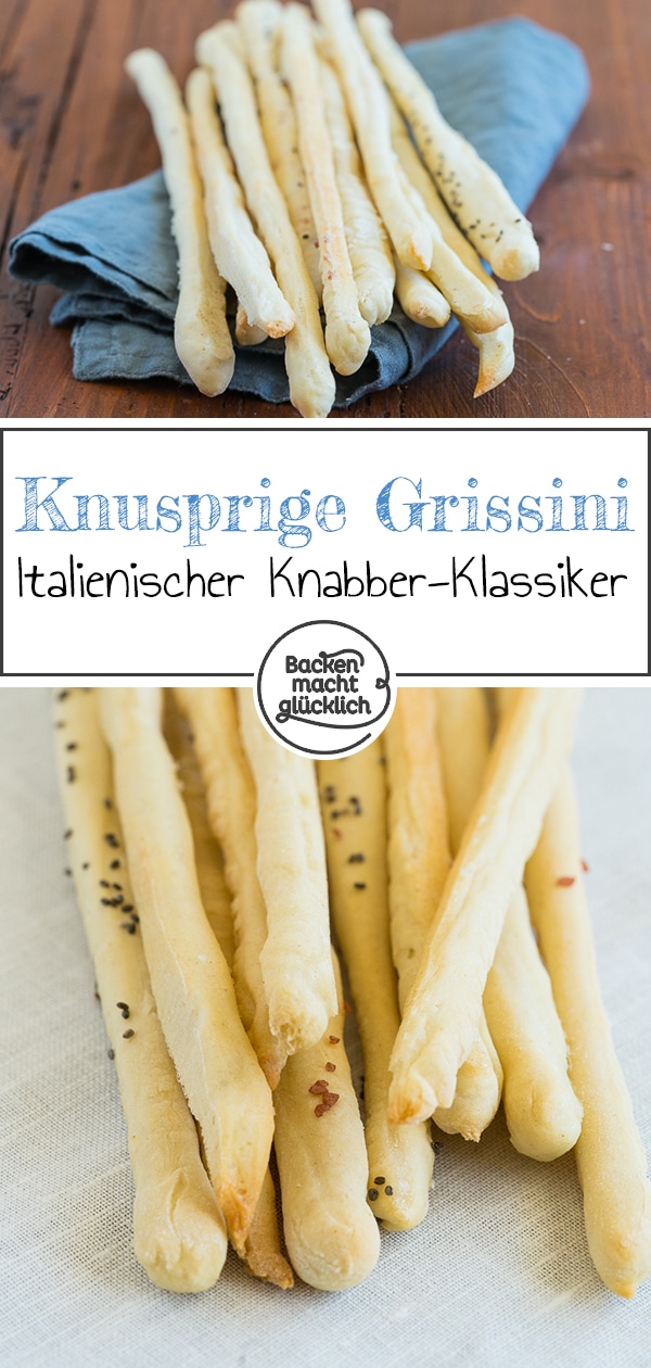 Italienische Grissini selber machen ist nicht schwer! Das ist unser liebstes Rezept für wunderbar knusprige Brotstangen.