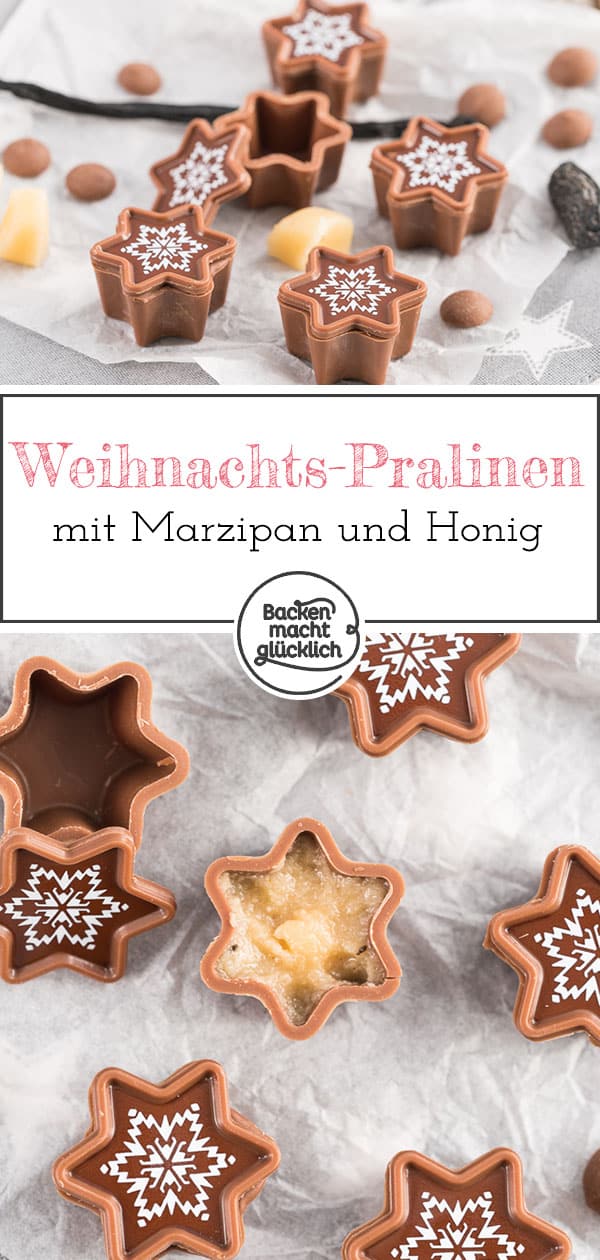 Gefüllte Marzipan-Pralinen mit Honig - so einfach kann man köstliche Weihnachtspralinen selbermachen!