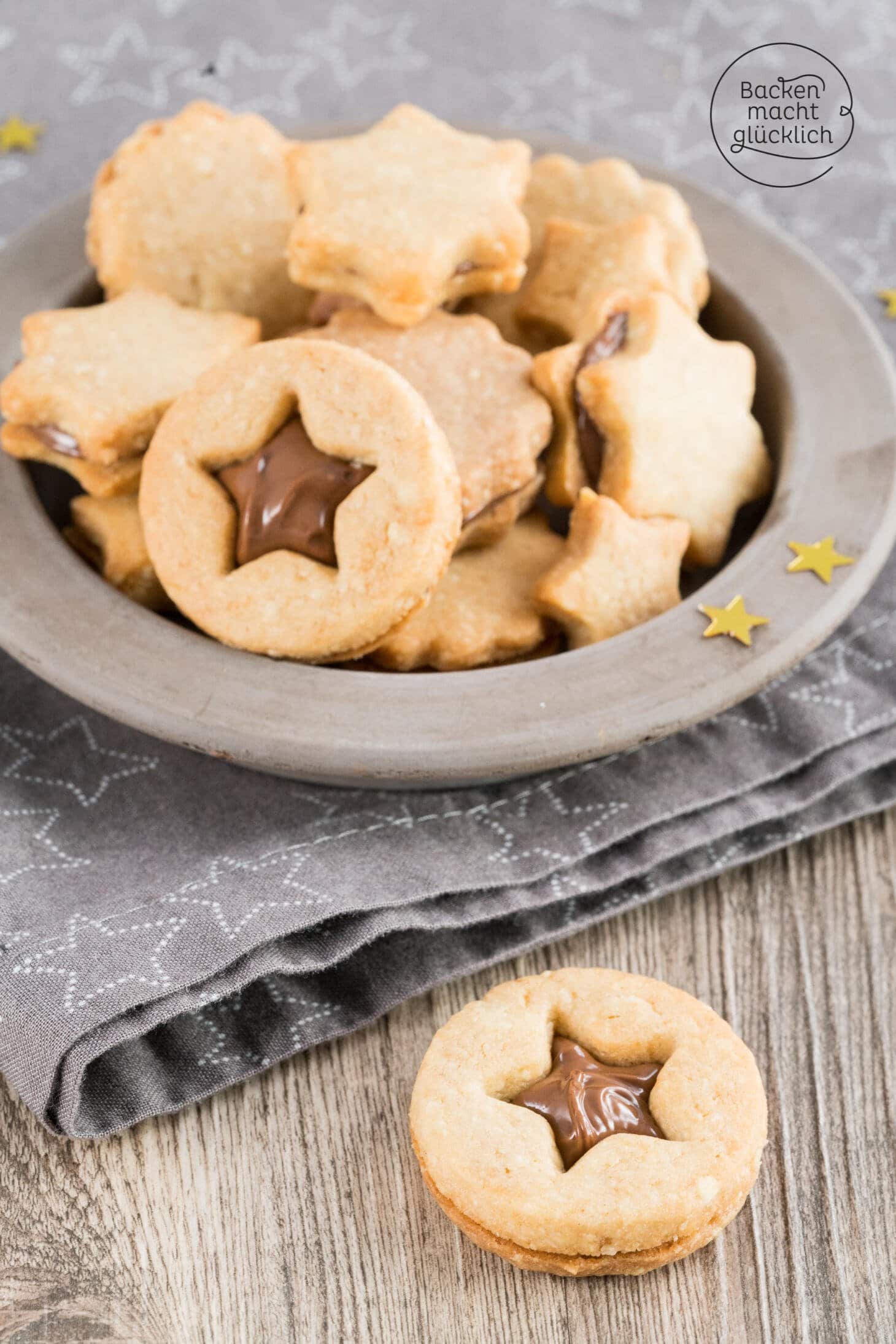 Gefüllte Nougat-Plätzchen | Backen macht glücklich