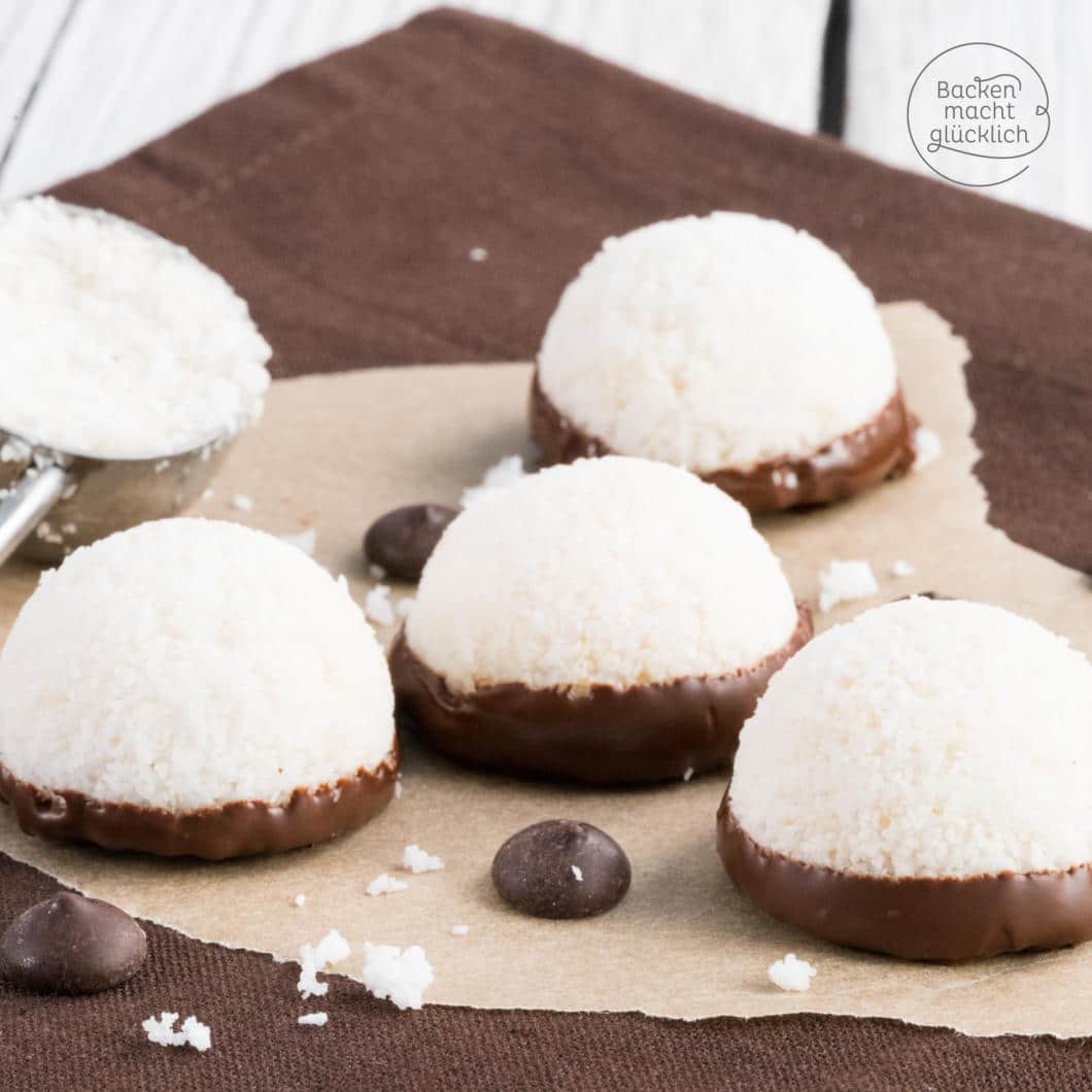 Vegane Kokosmakronen aus 3 Zutaten | Backen macht glücklich