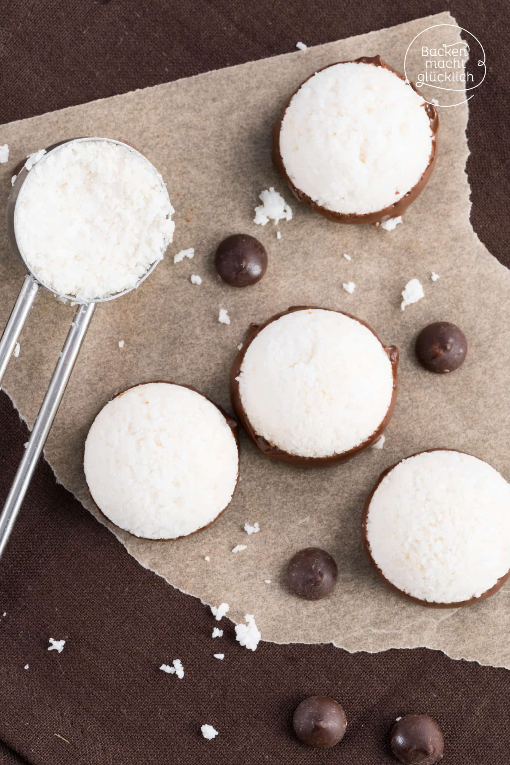 Vegane Kokosmakronen ohne Backen