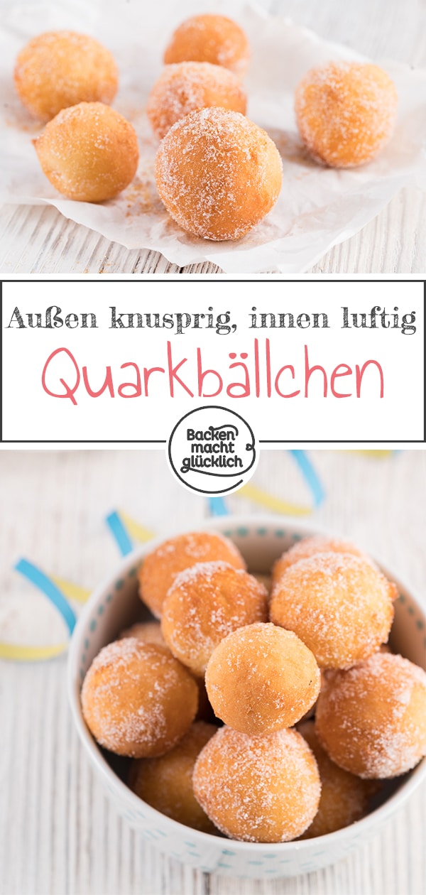 Quarkbällchen wie vom Bäcker: Mit diesem einfachen Rezept klappt´s garantiert! Fluffig, knusprig, köstlich.