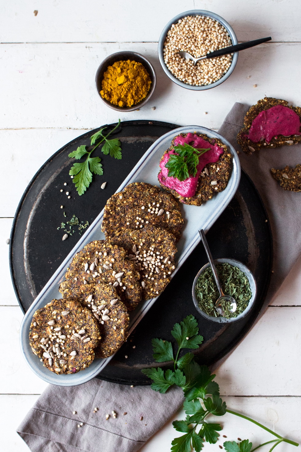 Glutenfreie Leinsamen Cracker