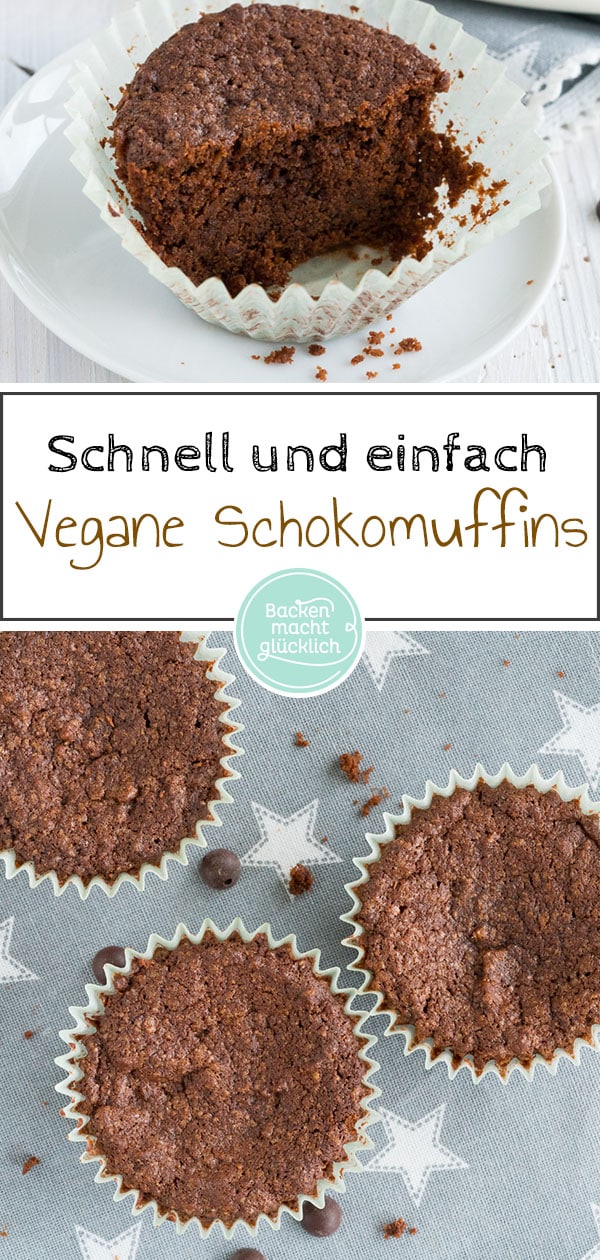 Lust auf saftige und vegane Schokoladenmuffins? Niemand wird merken, dass sie ohne Ei, Butter und Co sind!