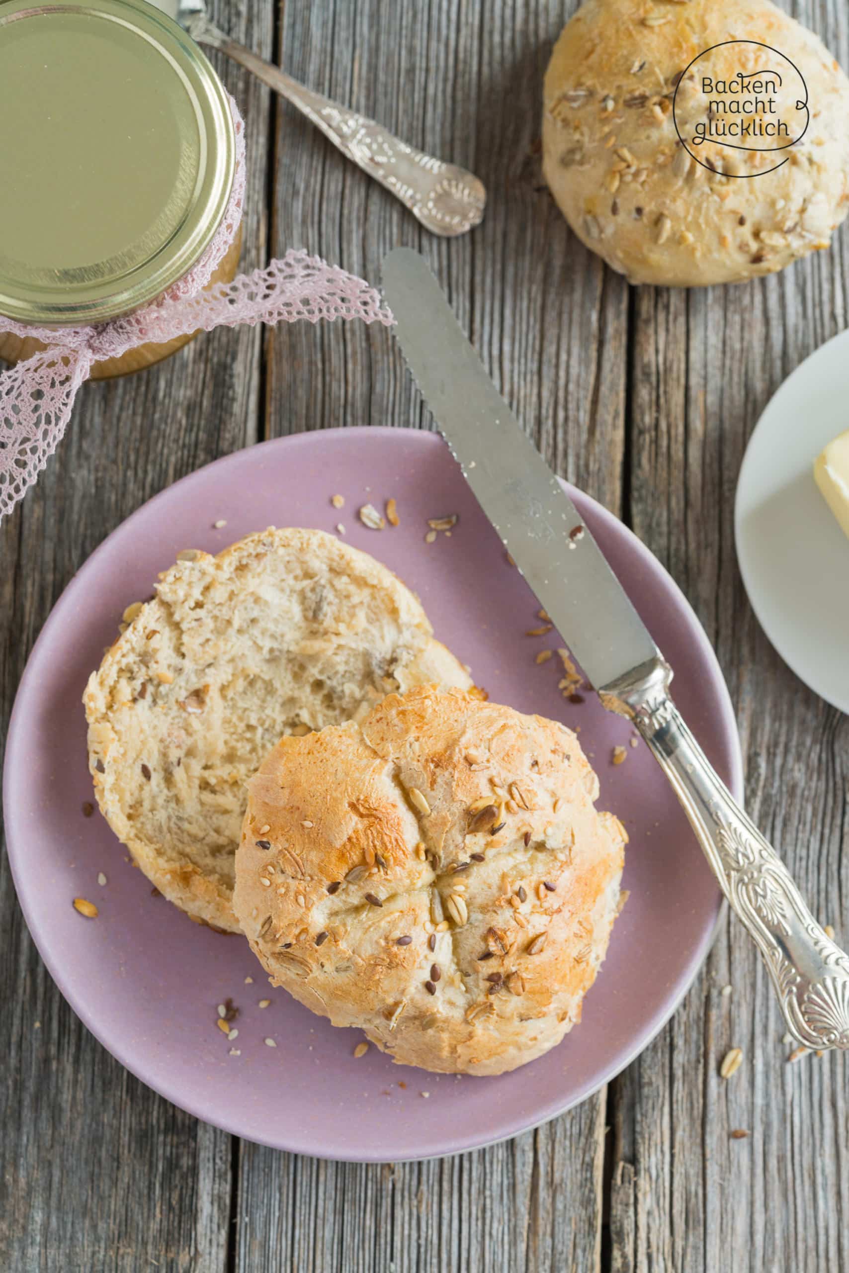 Hefeteig-Brötchen mit Trockenhefe