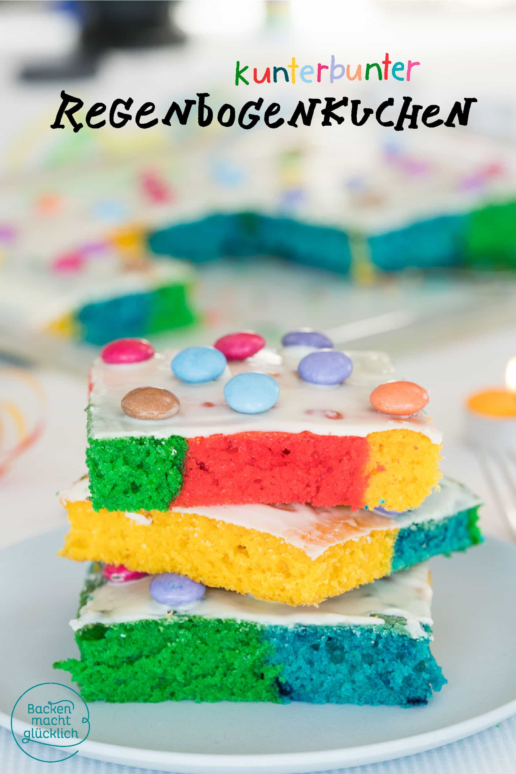 Regenbogenblechkuchen Rezept