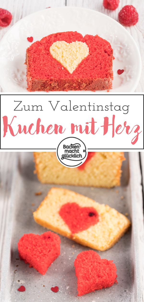 Toller Herzkuchen für Muttertag und Co. Ein einfaches Rezept aus saftigem Rührteig: Diesen Kuchen mit Herz innen solltet ihr gleich nachbacken!