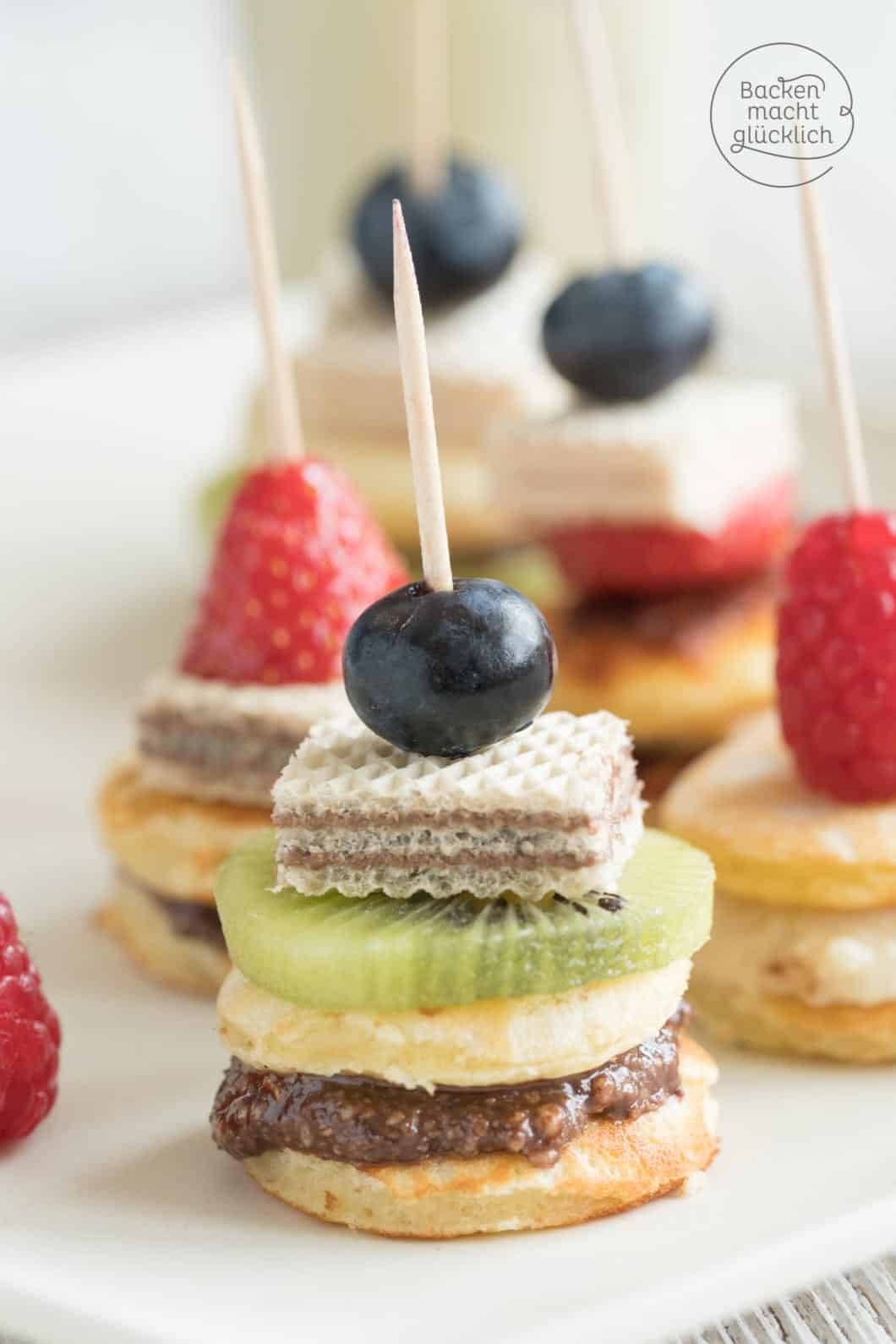 Mini-Pancake-Spieße | Backen macht glücklich