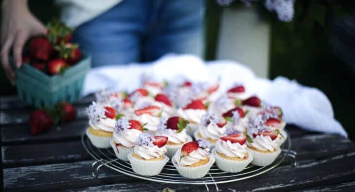 Erdbeercupcakes mit Mascarpone