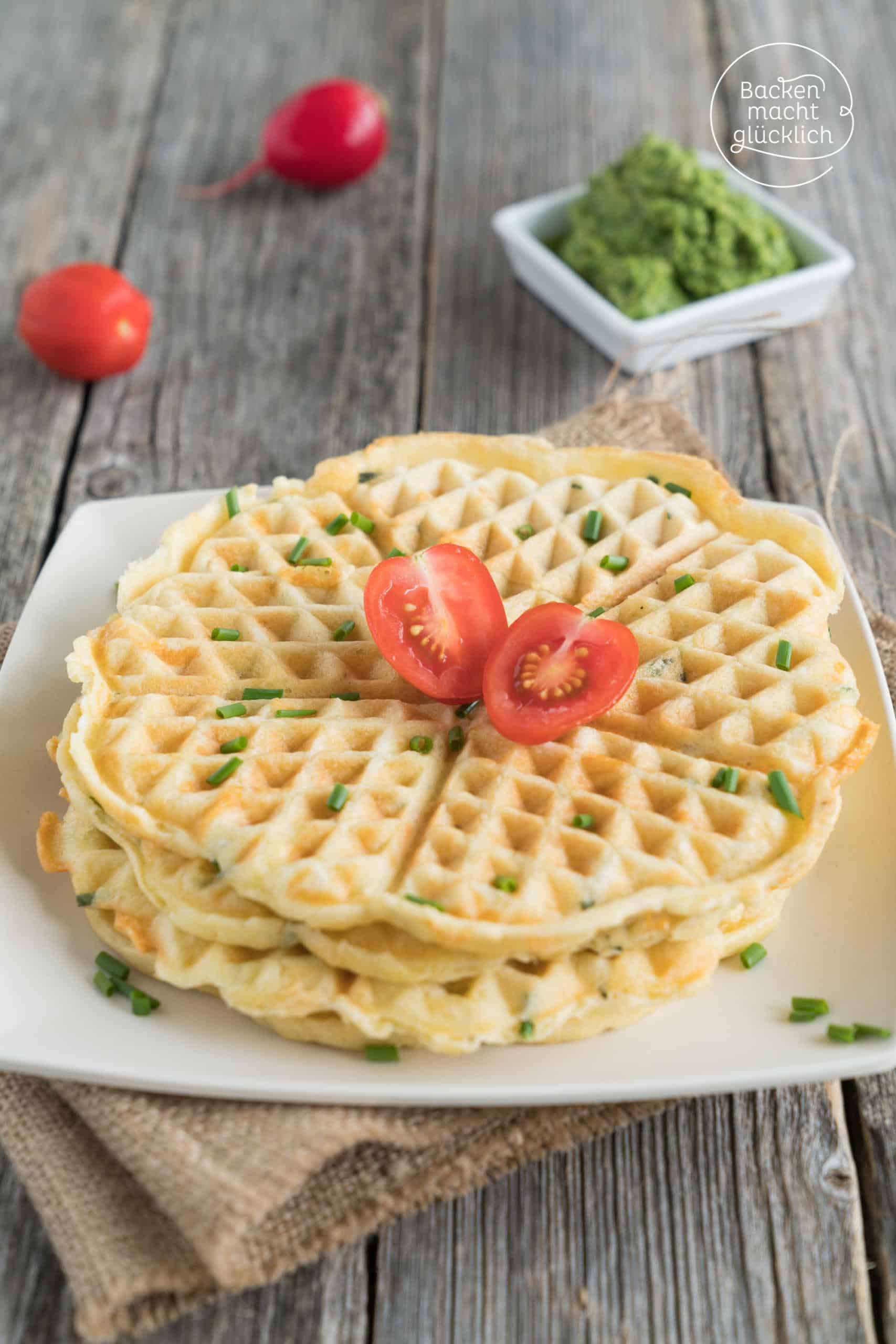 Herzhafter Waffelteig mit Käse