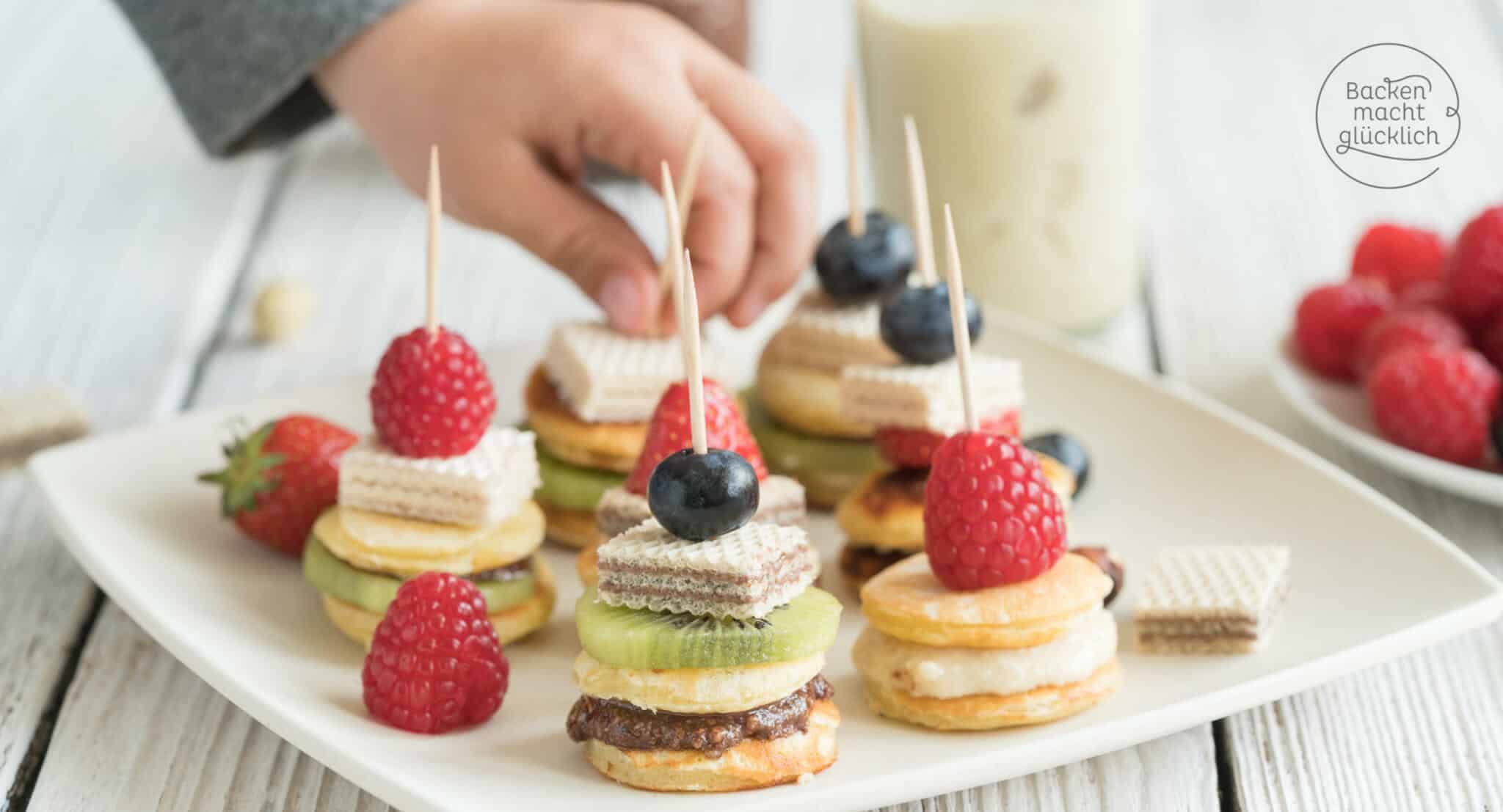 Mini-Pancake-Spiesse-Rezept