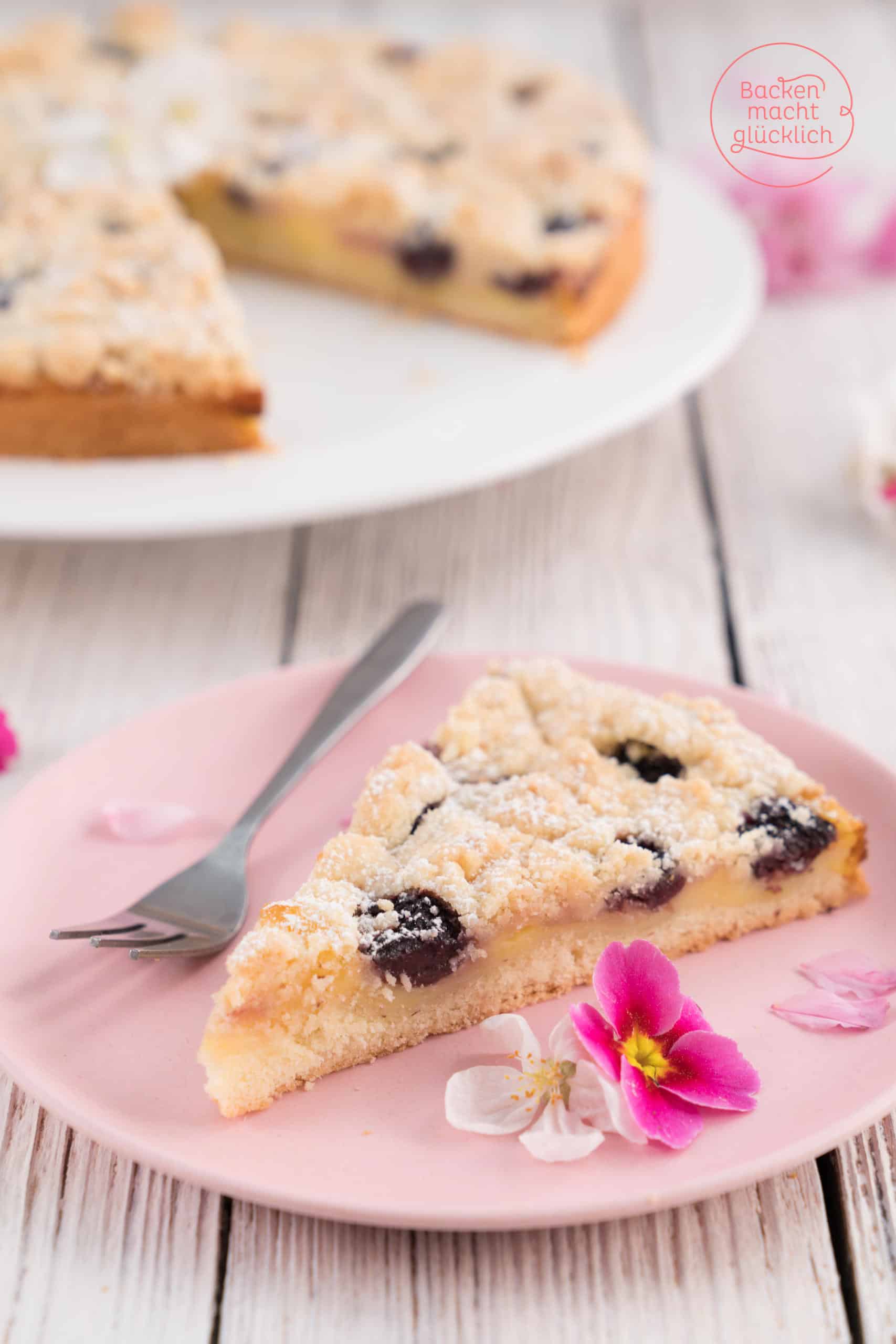 Streuselkuchen mit Pudding