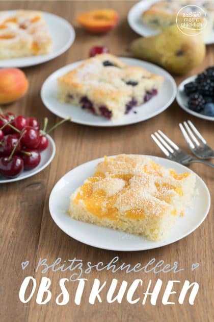 Blitzschneller Obstkuchen vom Blech