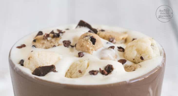 Cookie Dough Eis mit Keksstückchen