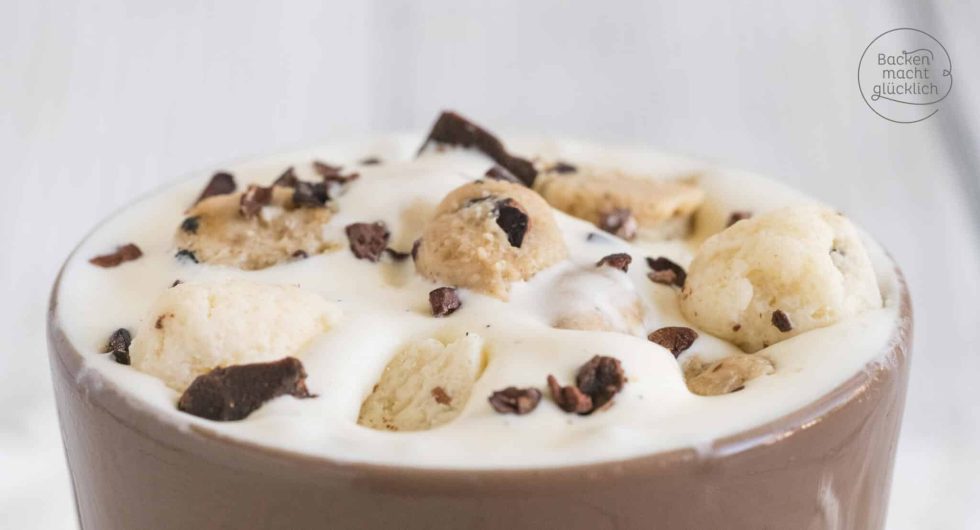 Cookie Dough Eis mit Keksstückchen