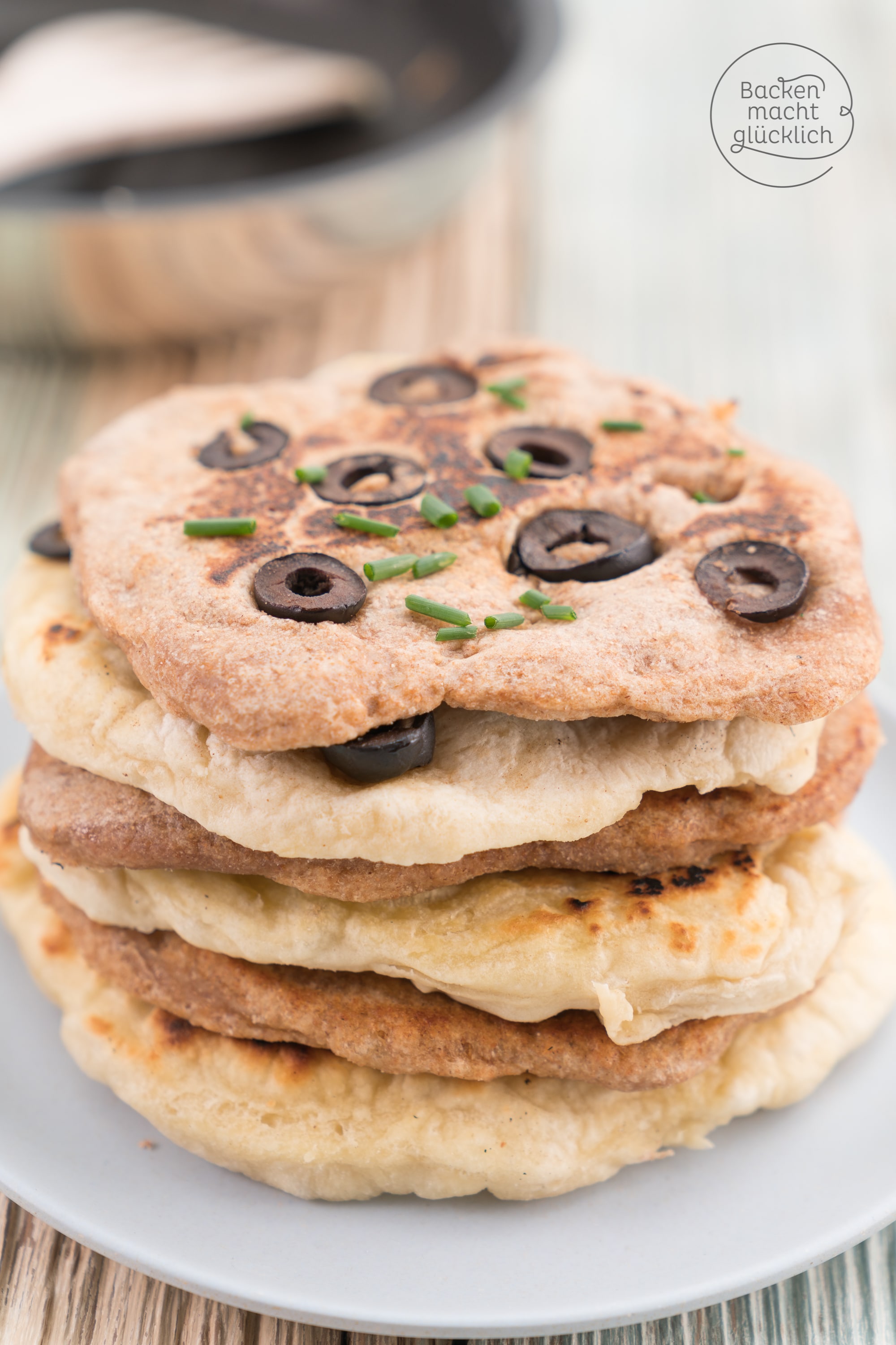 Einfaches Fladenbrot aus der Pfanne