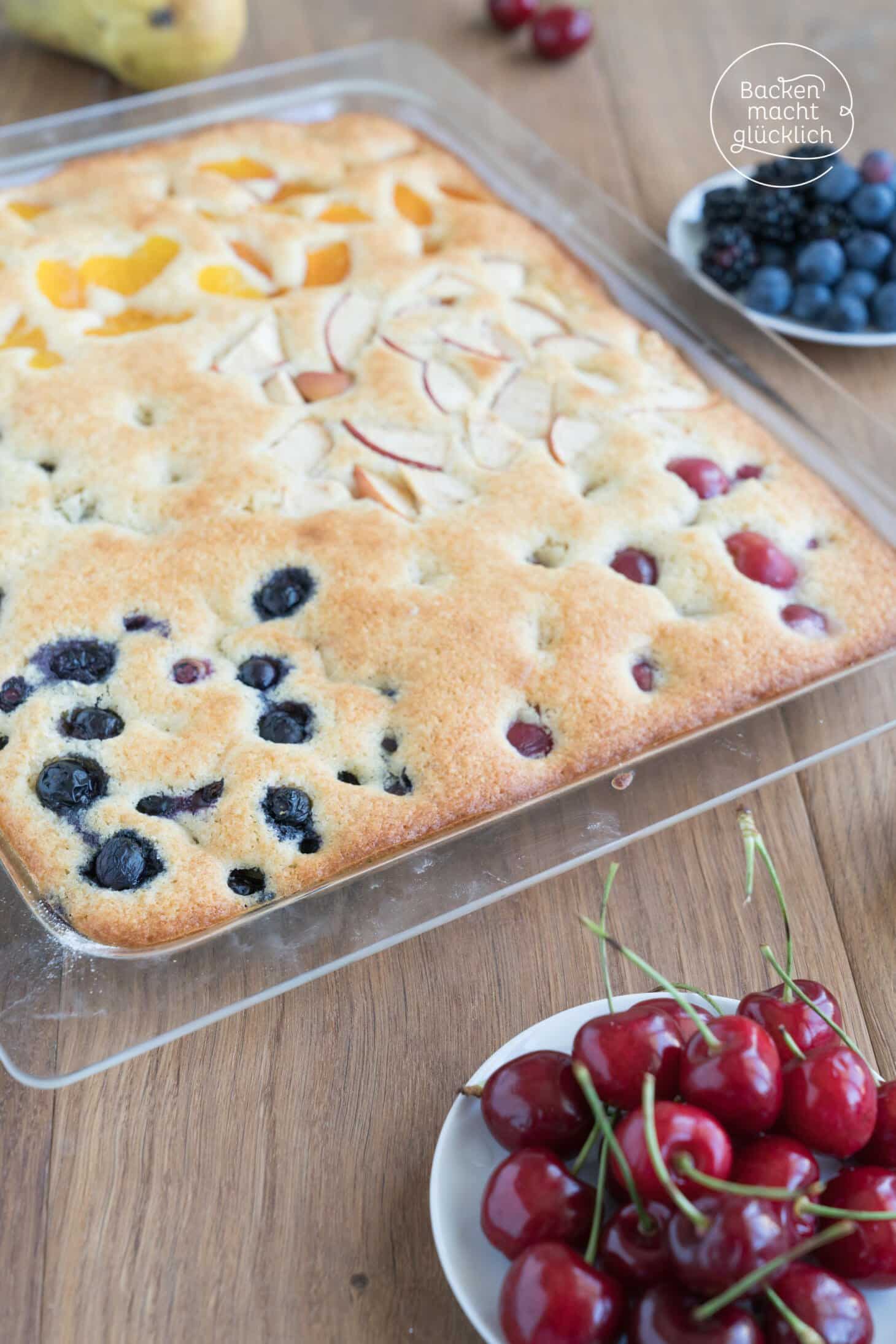 Obstkuchen vom Blech | Backen macht glücklich