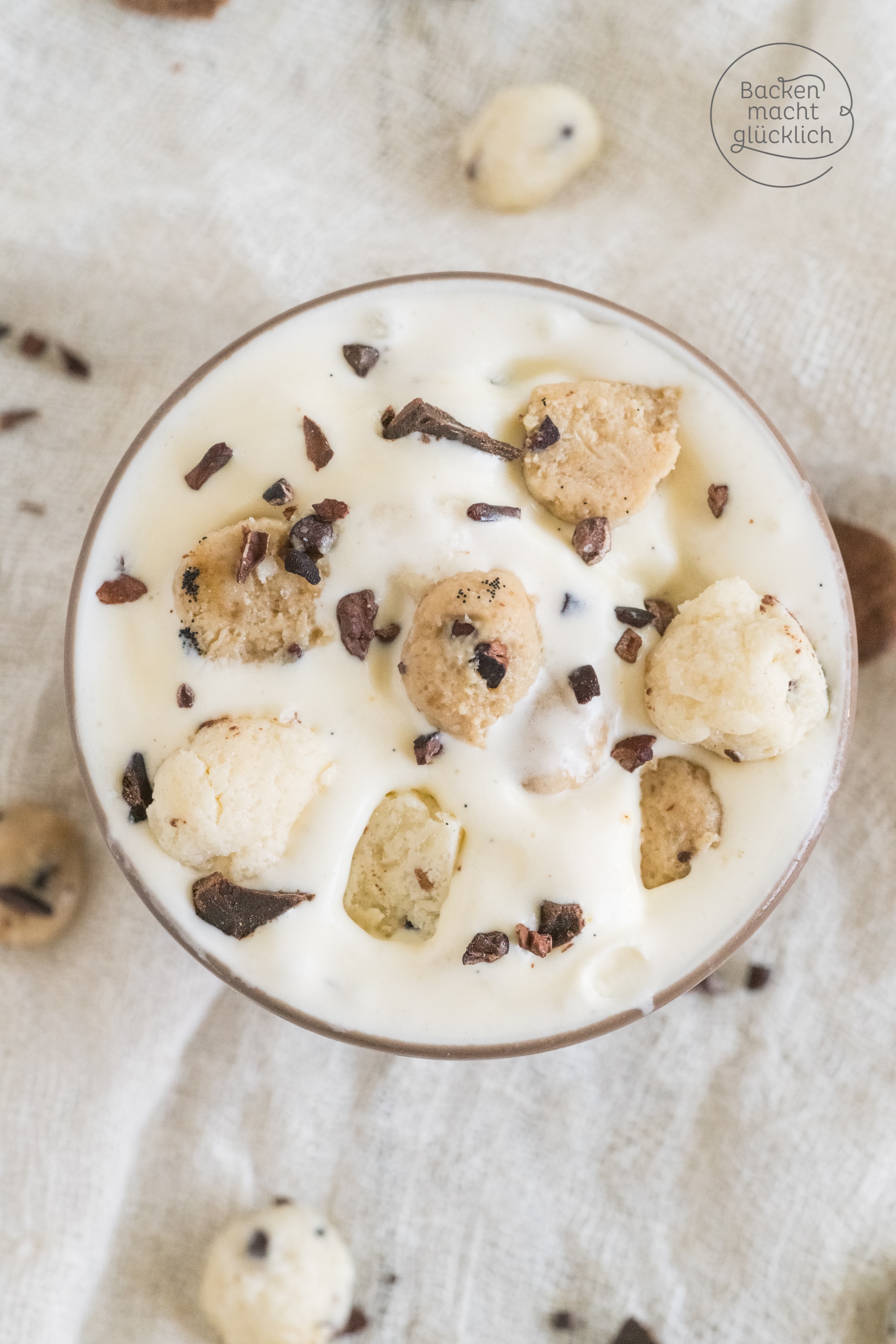 Selbstgemachtes Cookie Dough Eis