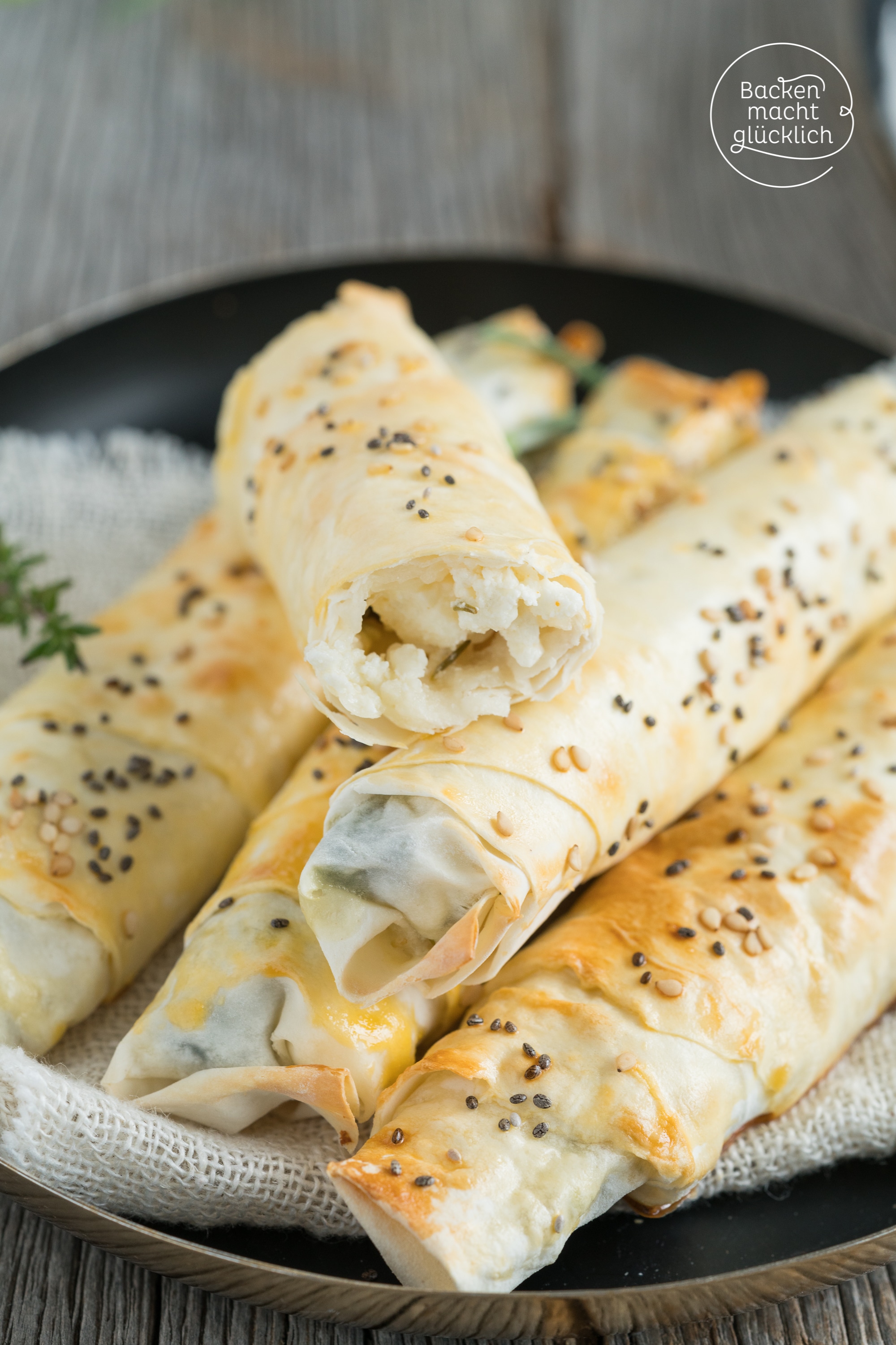 Börek mit Käse im Backofen